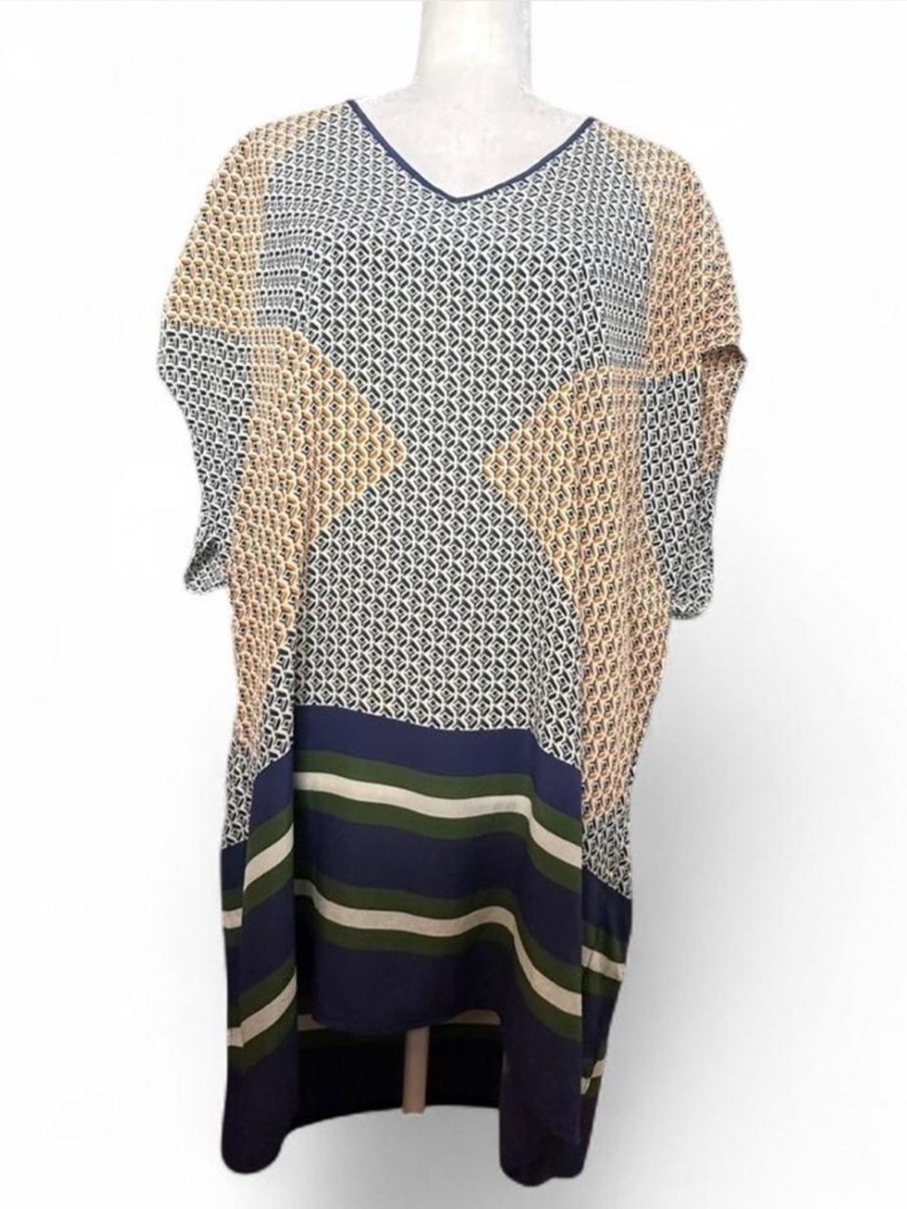 💜 J.Crew Silk Multicolor Pattern Beach Coverup (L)